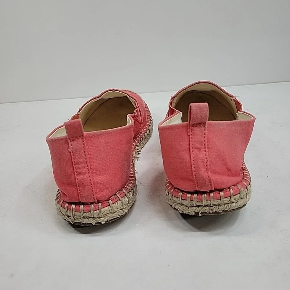 Crown & Ivy Coral Espadrille Flats Seahorse Womens Size‎ 10 Slip On